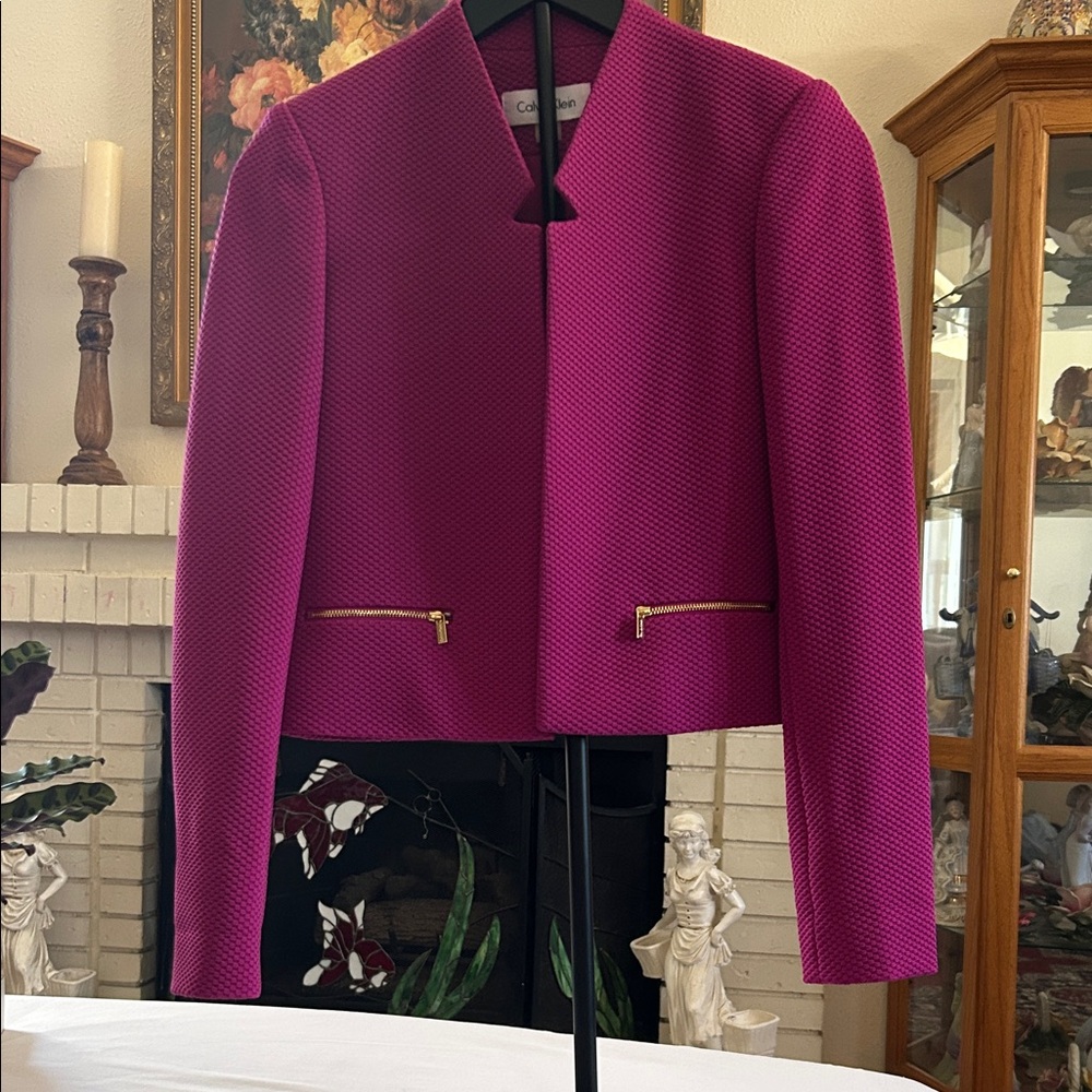 Calvin Klein Pink Textured Blazer - Picture 5 of 5